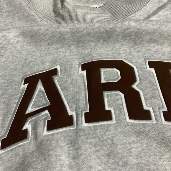 Parke Light Gray Sweatshirt Parke Varsity Mockneck - Picture 6 of 11